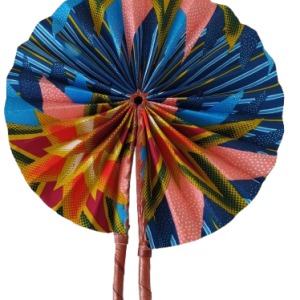 Éventail Bleu Rose Ocre