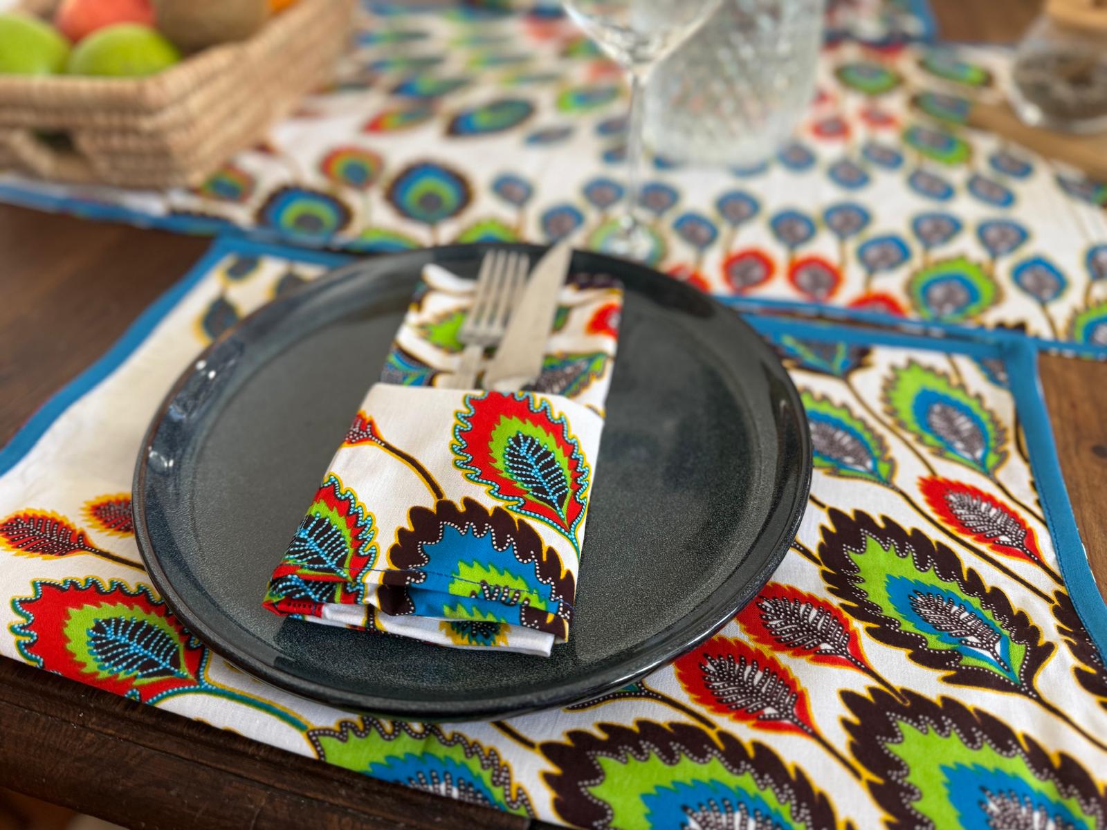 Ensemble de linge de table (6 personnes) Floral Multicolore – Image 2