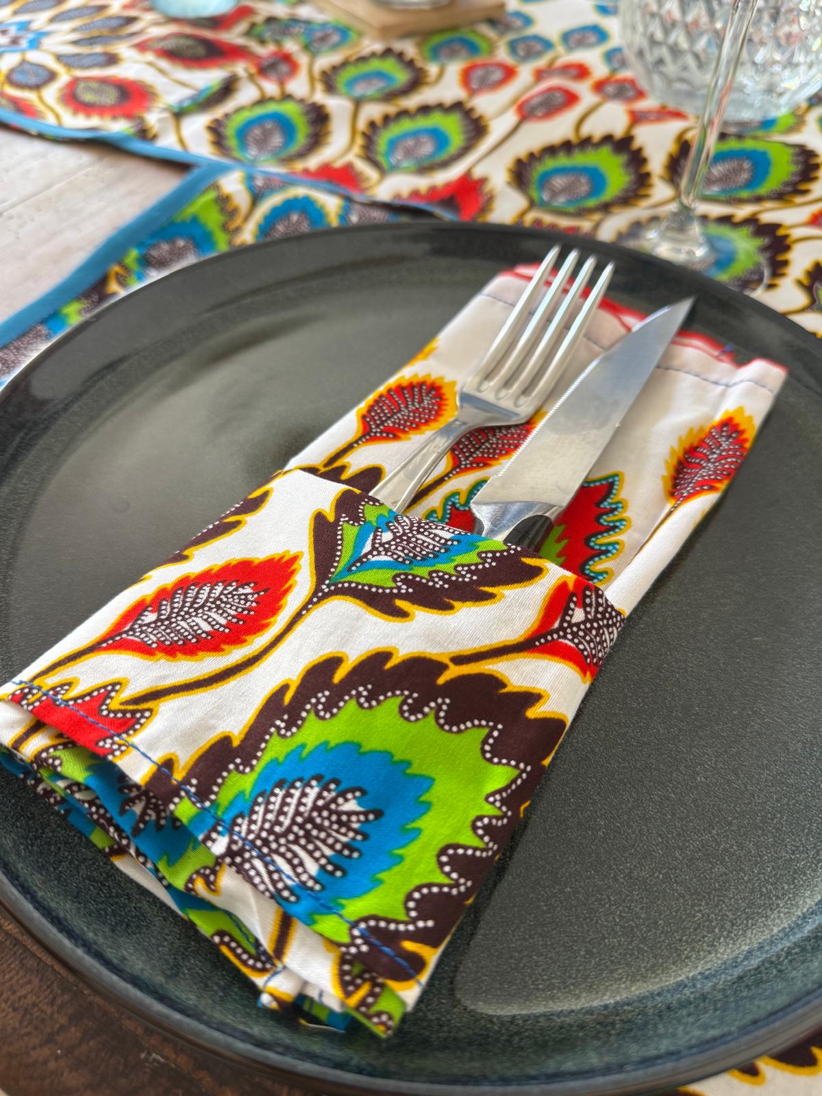 Ensemble de linge de table (6 personnes) Floral Multicolore – Image 3