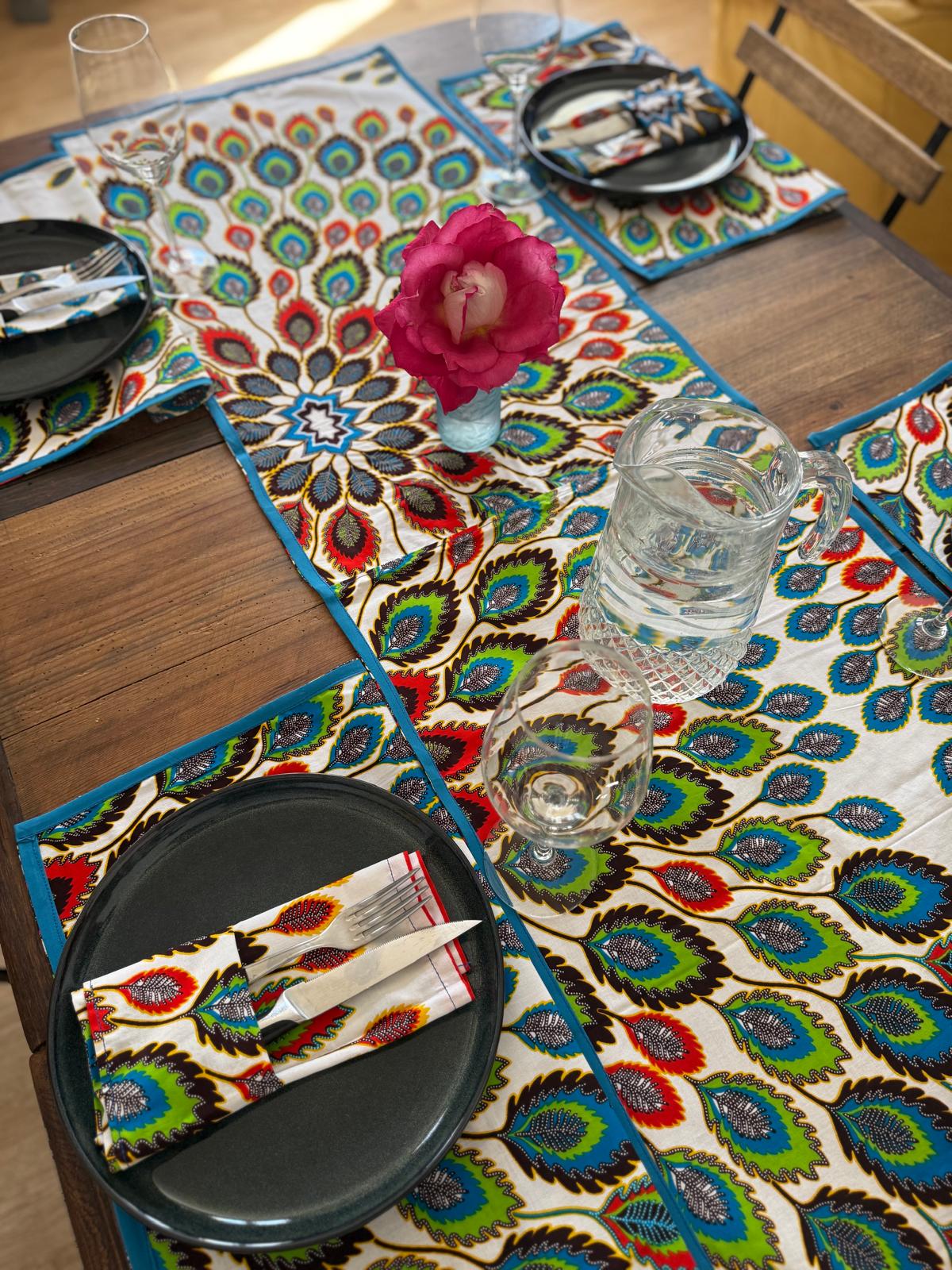 Ensemble de linge de table (6 personnes) Floral Multicolore – Image 4