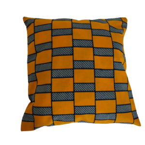 Housse de coussin Damier Orange
