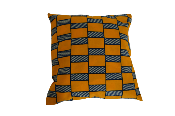 Housse de coussin Damier Orange