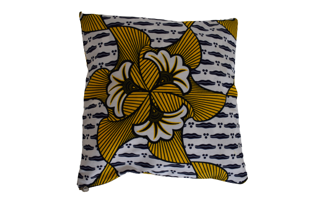 Housse de coussin Fleurs Jaune