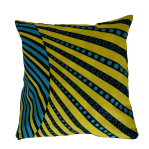 Housse de coussin Jaune Turquoise