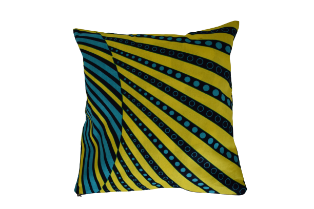 Housse de coussin Jaune Turquoise