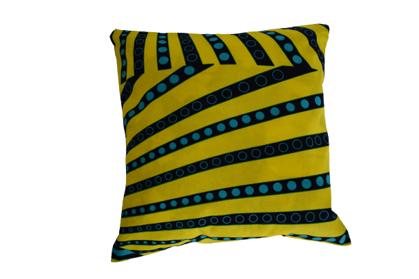 Housse de coussin Jaune Turquoise – Image 3