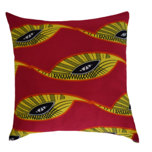 Housse de coussin Framboise Yeux Jaune
