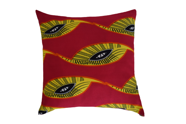 Housse de coussin Framboise Yeux Jaune